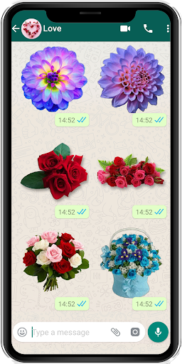 WAStickerApps flowers stickers - عکس برنامه موبایلی اندروید