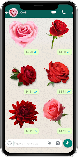 WAStickerApps flowers stickers - Image screenshot of android app