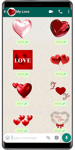 New love stickers for WAStickerApps love 2020 – استیکر واتساپ قلبی - عکس برنامه موبایلی اندروید