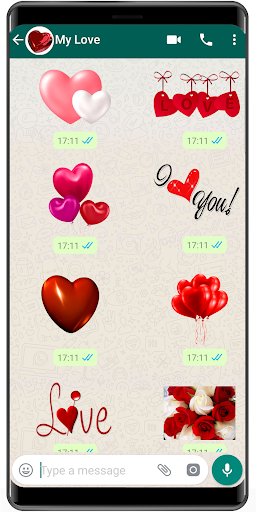 New love stickers for WAStickerApps love 2020 – استیکر واتساپ قلبی - عکس برنامه موبایلی اندروید