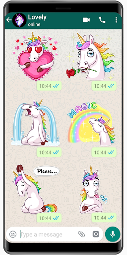 Unicorn Stickers - WASticker - Image screenshot of android app