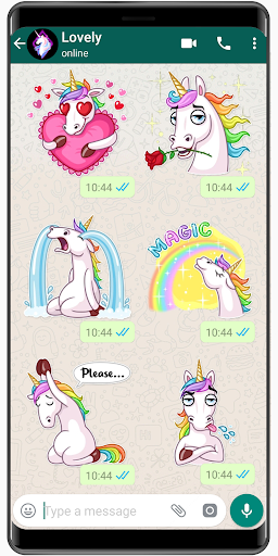 Unicorn Stickers - WASticker - عکس برنامه موبایلی اندروید