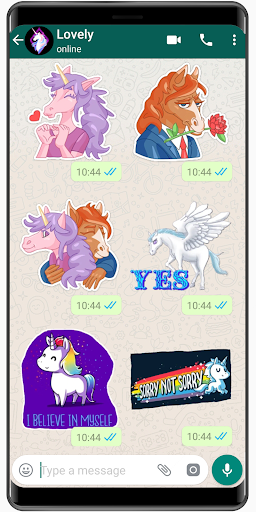 Unicorn Stickers - WASticker - Image screenshot of android app