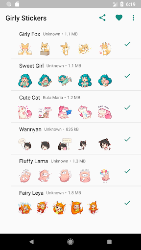 New WAStickerApps 😍 Girly Stickers For WhatsApp - عکس برنامه موبایلی اندروید