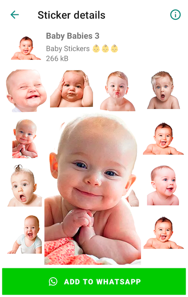 Baby Stickers for WhatsApp - عکس برنامه موبایلی اندروید