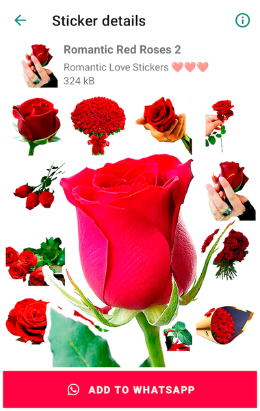 Romantic Love stickers - Image screenshot of android app