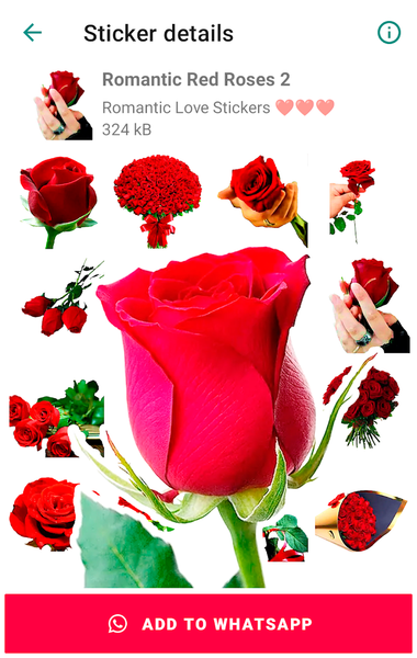 Romantic Love stickers - عکس برنامه موبایلی اندروید