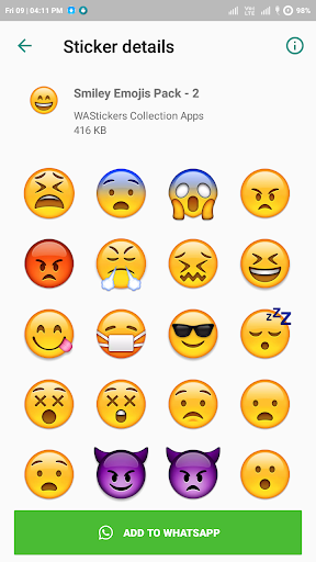 Big Emojis Stickers Collection - WAStickerApp - Image screenshot of android app