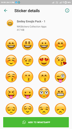 Big Emojis Stickers Collection - WAStickerApp - Image screenshot of android app