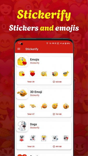 Stickers and emoji - WASticker - Image screenshot of android app