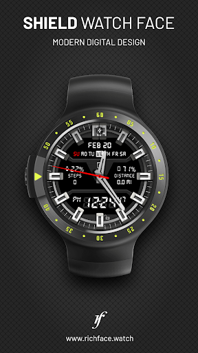 Shield Watch Face - Image screenshot of android app