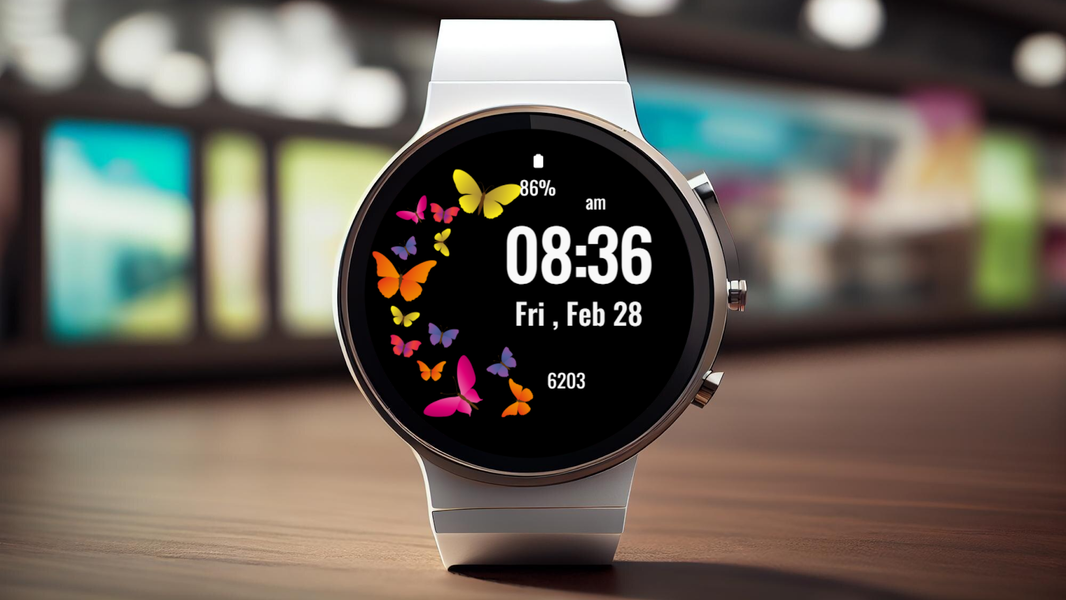 Butterfly Simple Watch Face - عکس برنامه موبایلی اندروید