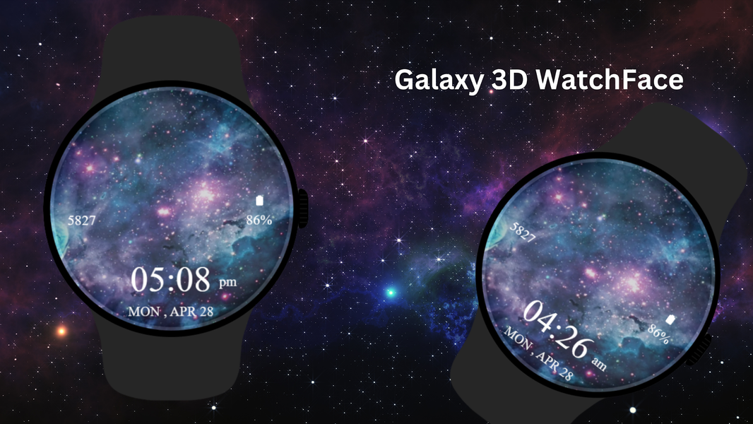 Galaxy ۳D Watch Face - عکس برنامه موبایلی اندروید