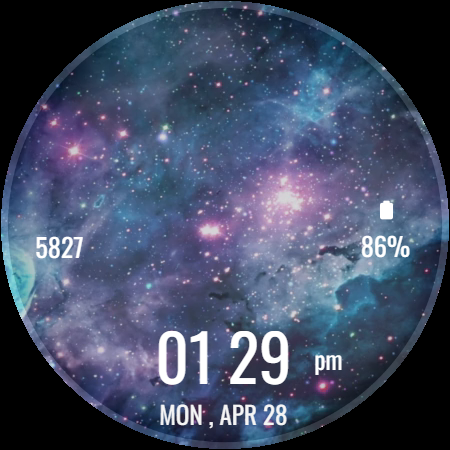 Galaxy ۳D Watch Face - عکس برنامه موبایلی اندروید