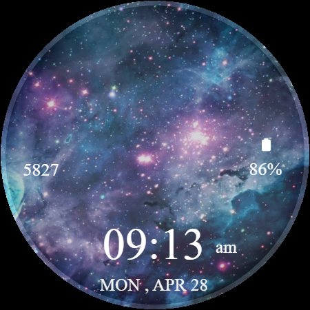 Galaxy ۳D Watch Face - عکس برنامه موبایلی اندروید