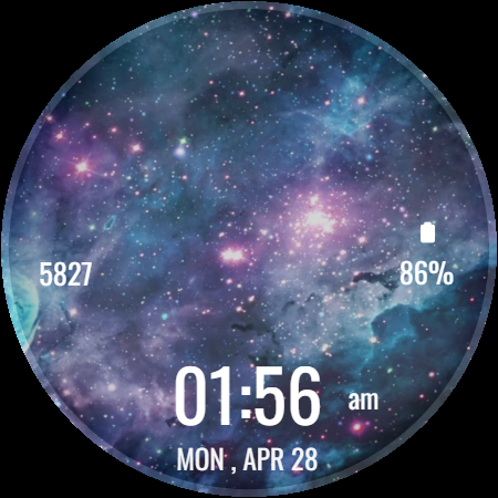Galaxy ۳D Watch Face - عکس برنامه موبایلی اندروید
