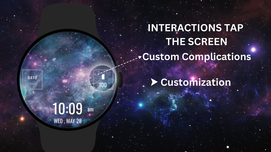 Galaxy ۳D Watch Face - عکس برنامه موبایلی اندروید