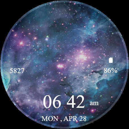 Galaxy ۳D Watch Face - عکس برنامه موبایلی اندروید