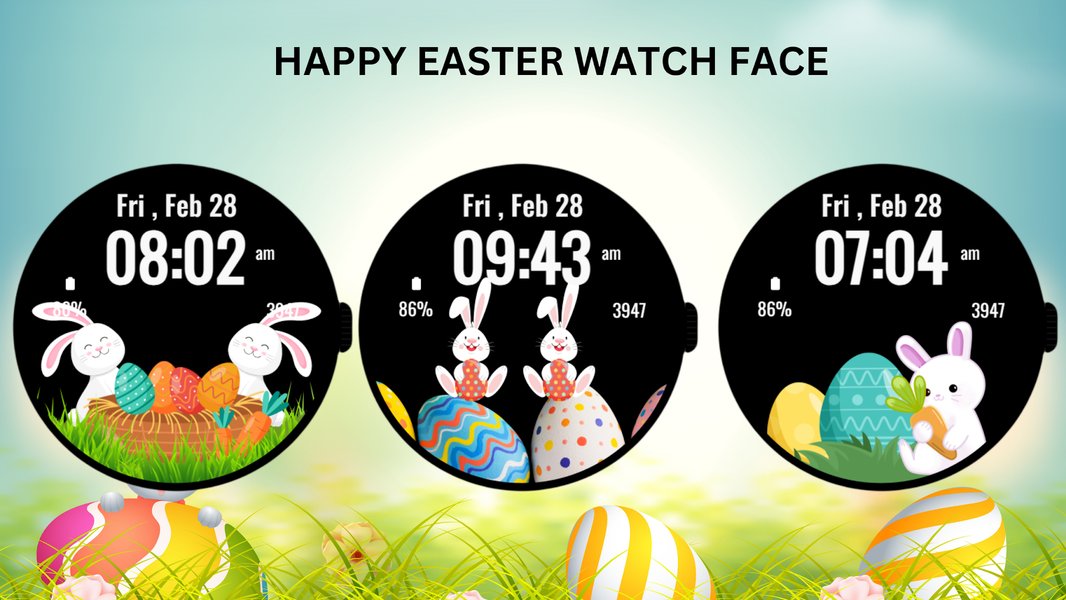 Happy Easter Watch Face - عکس برنامه موبایلی اندروید