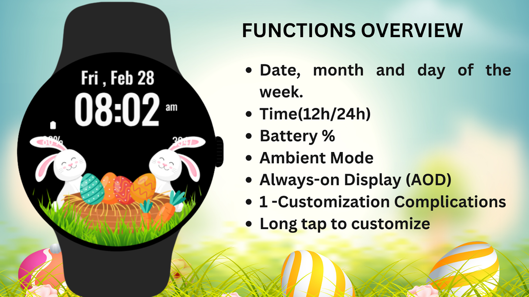 Happy Easter Watch Face - عکس برنامه موبایلی اندروید