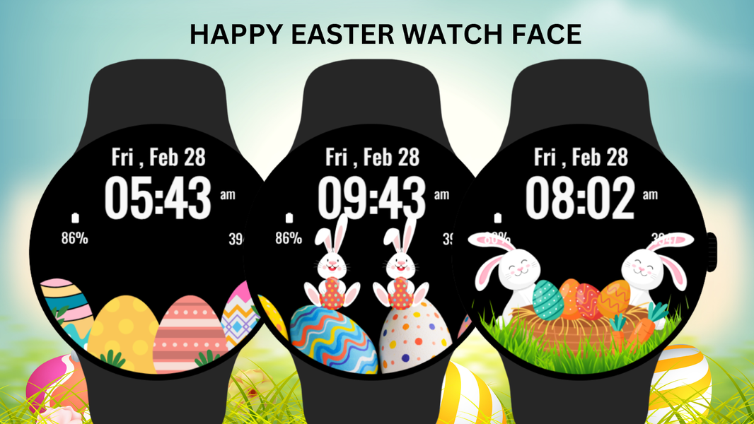 Happy Easter Watch Face - عکس برنامه موبایلی اندروید