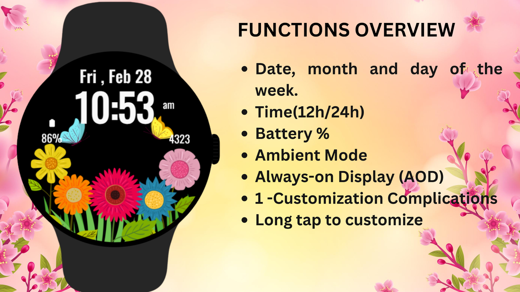 Flowers Spring Summer Watch ۲ - عکس برنامه موبایلی اندروید