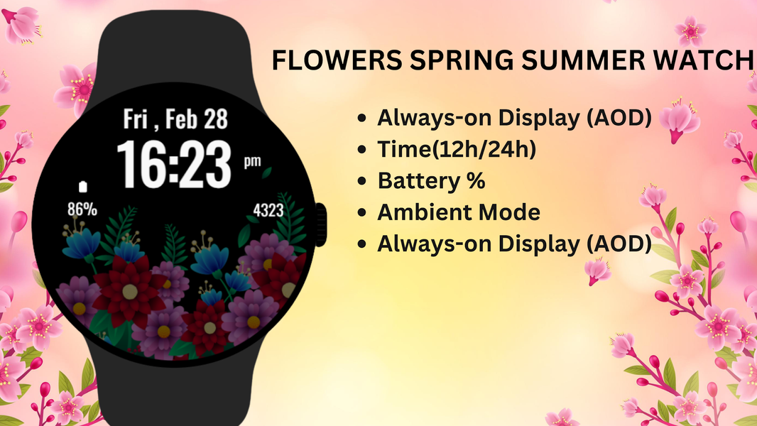 Flowers Spring Summer Watch ۲ - عکس برنامه موبایلی اندروید