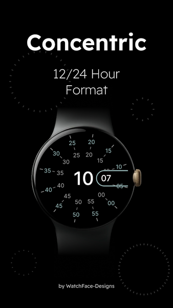 Concentric - Pixel Watch Face - عکس برنامه موبایلی اندروید