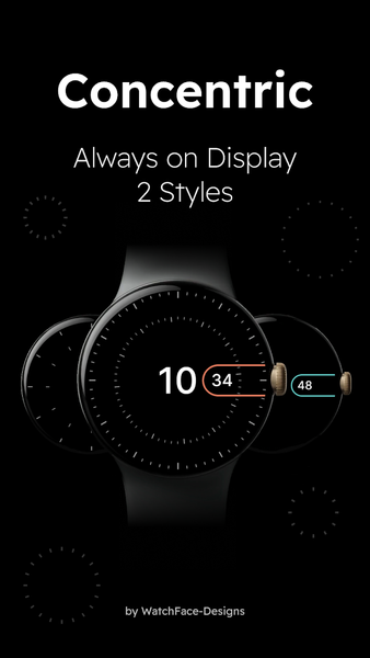 Concentric - Pixel Watch Face - عکس برنامه موبایلی اندروید