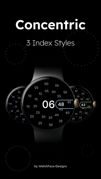 Concentric - Pixel Watch Face - عکس برنامه موبایلی اندروید