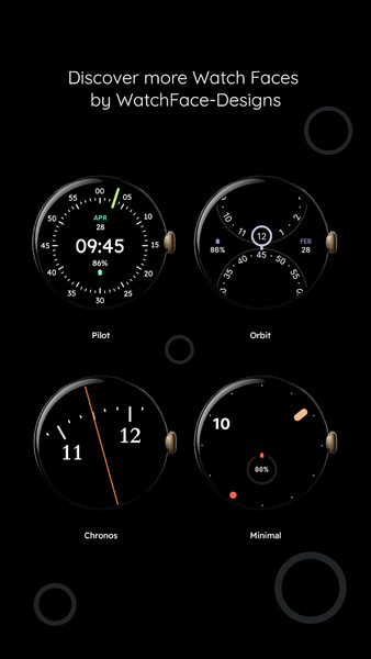 Rotate - Digital Watch Face - Image screenshot of android app