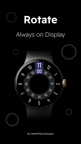 Rotate - Digital Watch Face - Image screenshot of android app