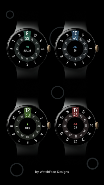 Rotate - Digital Watch Face - Image screenshot of android app