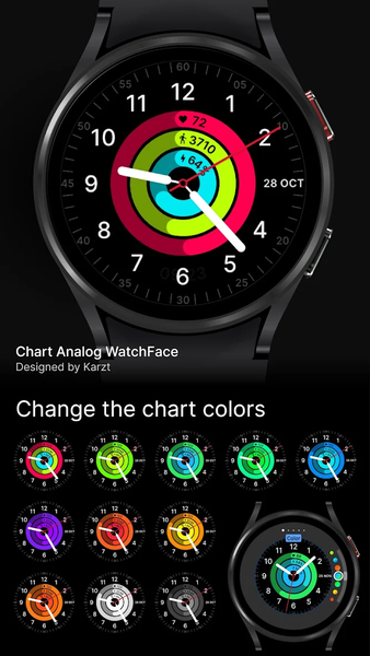 Chart Analog Watch face - Image screenshot of android app