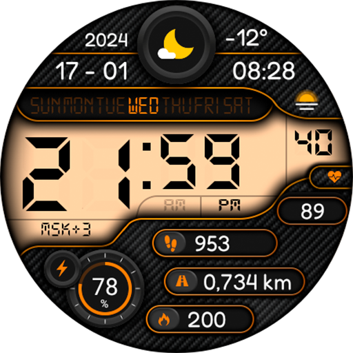 Digital Xl40 watch face - Image screenshot of android app