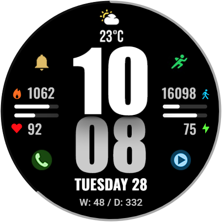 WFP 244 Sports watch face - Image screenshot of android app