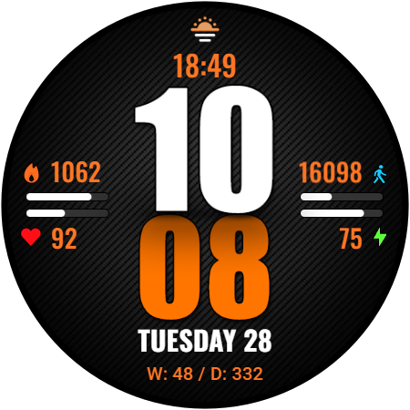 WFP 244 Sports watch face - Image screenshot of android app