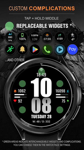 WFP 244 Sports watch face - Image screenshot of android app