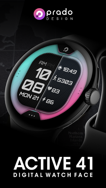 ACTIVE 41 Digital Watch Face - عکس برنامه موبایلی اندروید