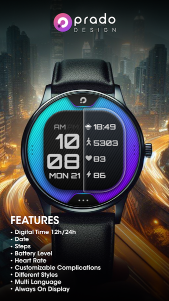 ACTIVE 41 Digital Watch Face - عکس برنامه موبایلی اندروید