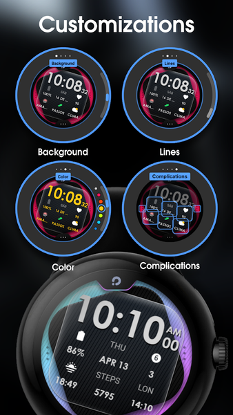 ACTIVE ۴۲ Digital Watch Face - عکس برنامه موبایلی اندروید
