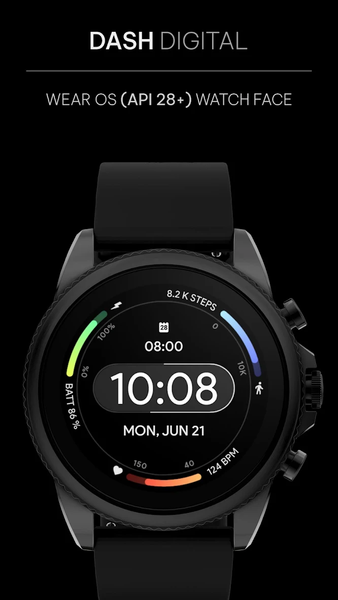 Awf Dash Digital: Watch face - Image screenshot of android app