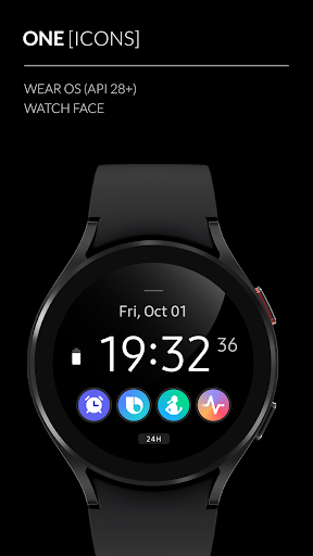 One (Icons) watch face - عکس برنامه موبایلی اندروید