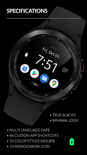 One (Icons) watch face - Image screenshot of android app