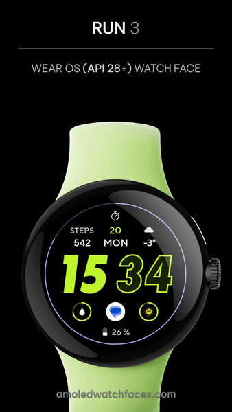 Awf RUN 3: Watch face - Image screenshot of android app