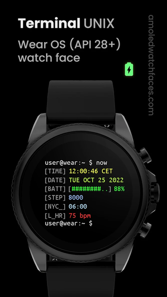 Terminal Watch face - عکس برنامه موبایلی اندروید