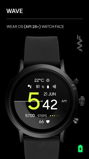 Wave: Wear OS Watch face - عکس برنامه موبایلی اندروید