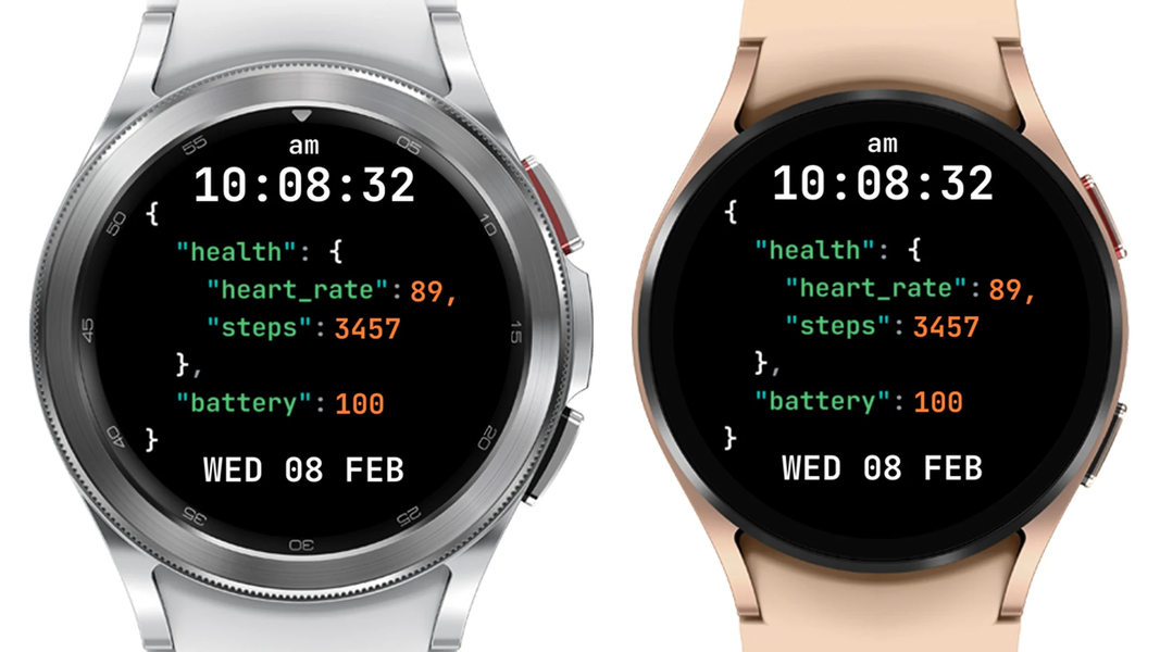 AZ۲۶۱ Json Code Watch Face - عکس برنامه موبایلی اندروید
