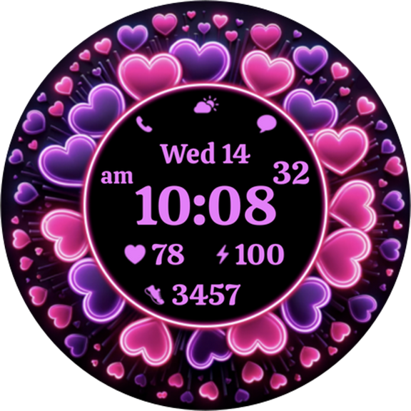 AZ۲۸۵ Valentine's Watch Face - عکس برنامه موبایلی اندروید