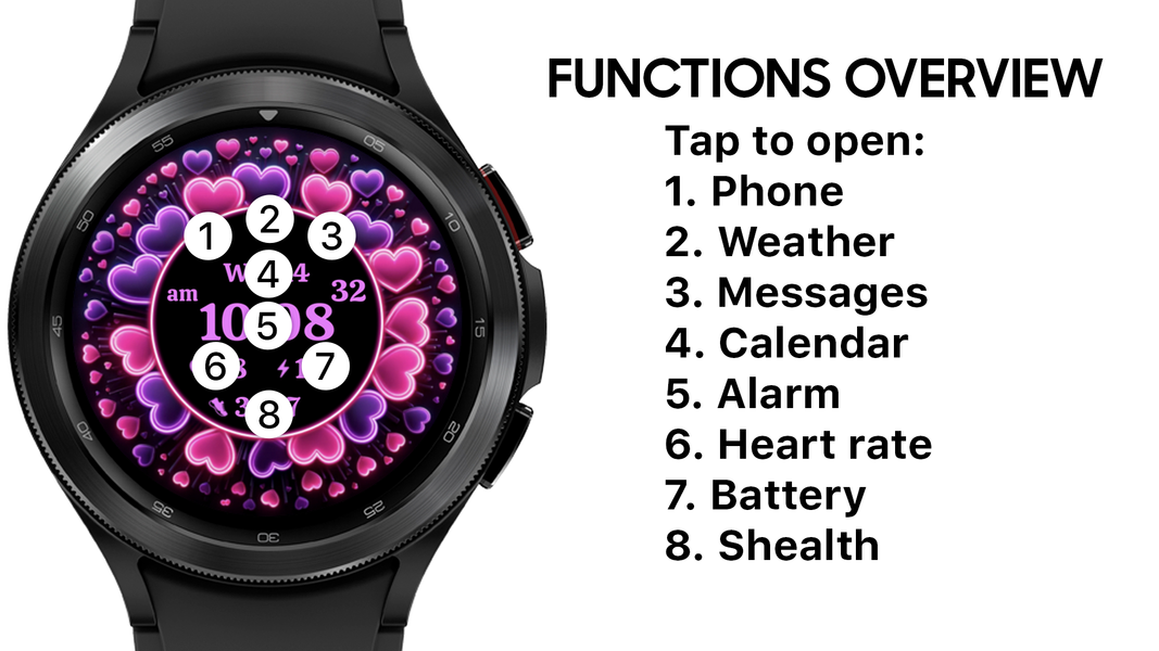 AZ285 Valentine's Watch Face - Image screenshot of android app